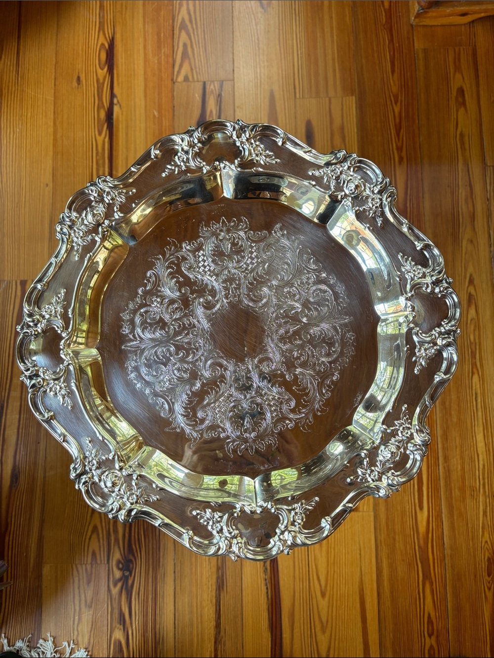 Towle EP 4022 Silverplate Candy Or Cake Dish Is Know As Old Master/Rose Scroll - Picture 2 of 9
